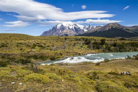 Torres Del Paine National Park Stock Image Image Of Cascade Glaciers