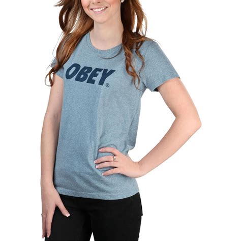 Obey Clothing Obey Font T Shirt Womens Evo Outlet