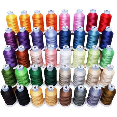 New Brother 40 Colors Embroidery Thread Set 40wt Polyester Threads From