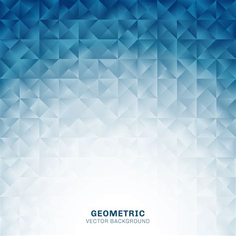 Abstract Geometric Triangles Pattern Blue Background With