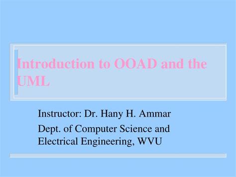 Ppt Introduction To Ooad And The Uml Powerpoint Presentation Free