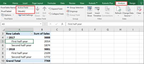 How To Rename Group Or Row Labels In Excel Pivottable