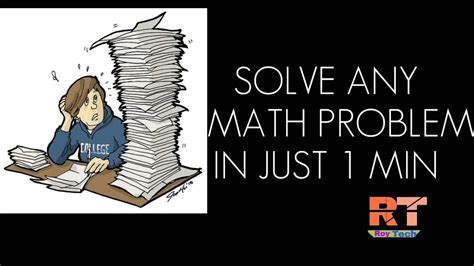 How To Solve Any Math Problem In An Easy Way Youtube