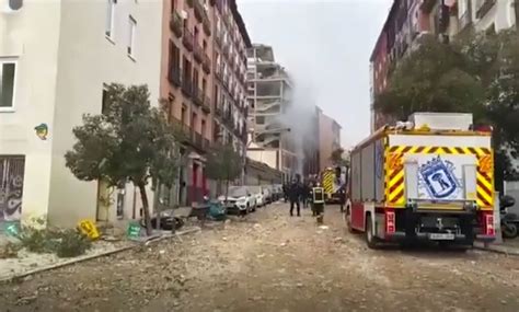 Blast Partly Destroys Building In Madrid Cause Not Clear
