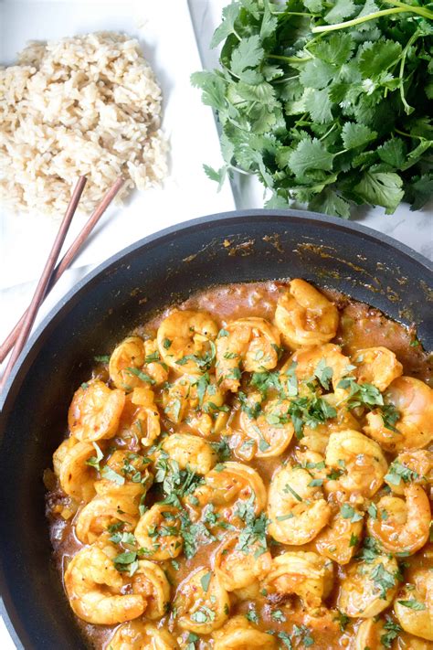 Super Easy Coconut Curry Shrimp Served From Scratch