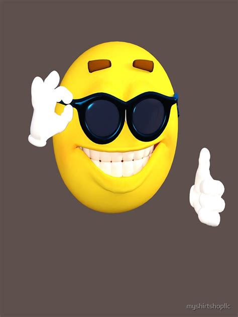 Emoji T Shirt Funny Cute Cool Sunglasses Shades Tee Unisex T Shirt By
