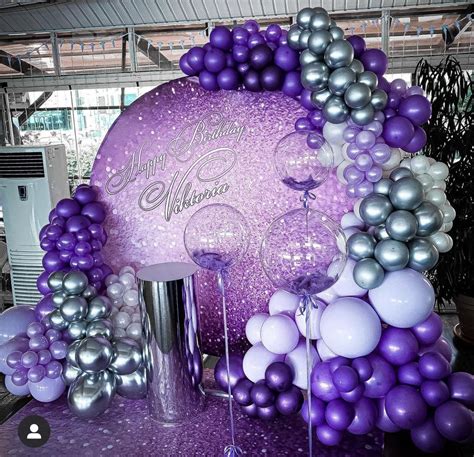 Pin By Gleica Granger On Balões In 2020 Balloon Decorations Party Purple Party Decorations