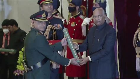 President Kovind Presents Param Vishisht Seva Medal To Lt General Alok