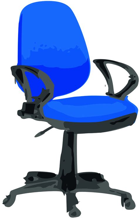 You can edit any of drawings via our online image editor before downloading. Public Domain Clip Art Image | Desk Chair-Blue with wheels ...