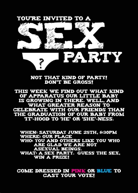 Sex Party Gender Reveal Telegraph
