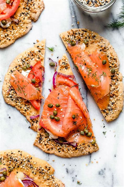 Chop the remaining salmon into very small pieces. Smoked Salmon Breakfast Flatbread