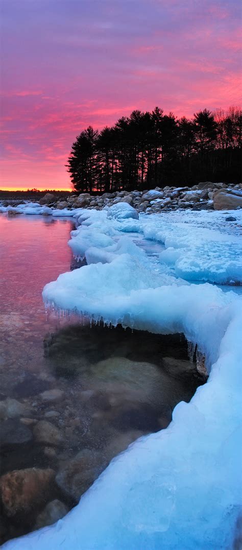 Edge Of Pink Quabbin Reservoir Ma Patrick Zephyr Photography