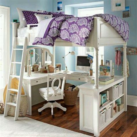 Kids Room Bed With Desk Underneath Bunk Bed With Desk Girls Bedroom