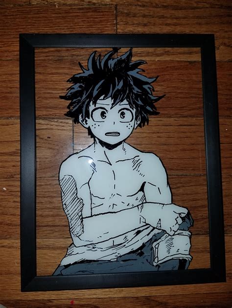 Izuku Midoriya Glass Painting Deku My Hero Academia Etsy Canada