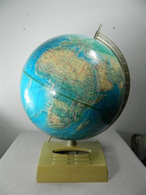 Vintage World Globe Rand Mcnally Portrait Globe 12 Globe