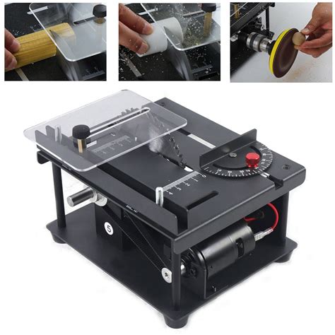Cncest Mini Electric Table Saw Hobby Diy Craft Woodworking Sliding