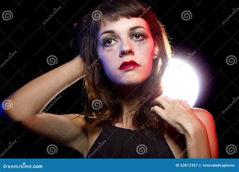 Lonely Drunk Woman At A Nightclub Stock Photo Image 53812357