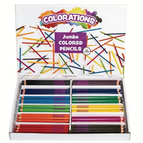 Colorations Sustainable Jumbo Size Colored Pencils Value Pack Set Of 120