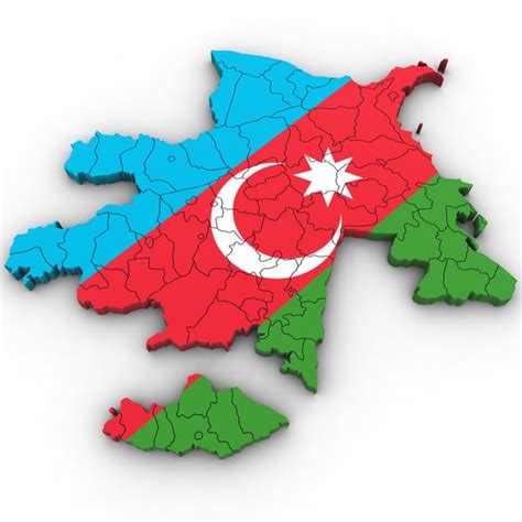 3D модель Политическая карта Азербайджана TurboSquid 1301543