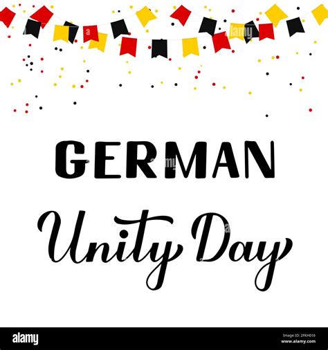 German Unity Day Calligraphy Hand Lettering National Holiday In