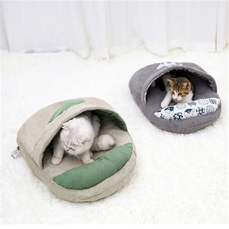 Comfortable And Cute Machine Washable Cat Bed Warm In Winter Etsy