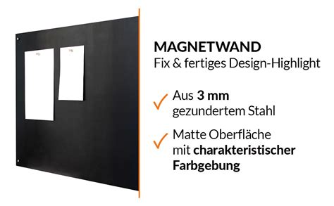 Zuschnittprofi Magnetwand Aus Schwarzstahl 100 X 50 Cm