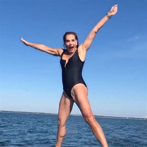 Brooke Shields Legs Look So Toned In Her Slow Mo Swimsuit Video