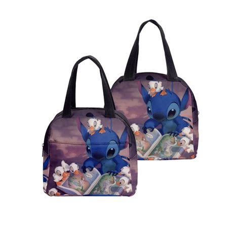 Classic Cartoon Lilo And Stitch Print Cartoon Lunch Bag Lunch Box Thermal Insulated08
