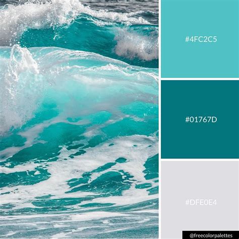 Ocean Blue Water Health Color Palette Inspiration Digital Art