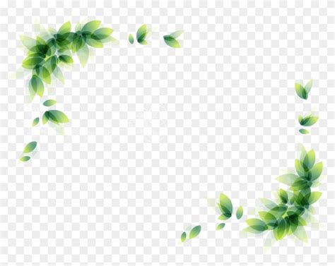 Green Leaves Border Png Clipart Border Clipart Down Frame Green My