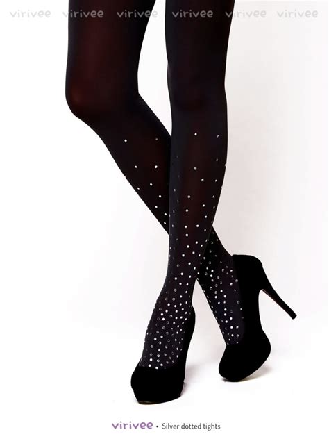 Black And Silver Tights Virivee Tights Unique Tights Designed And