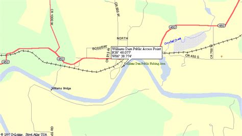 Map To East Fork Public Access Boat Launch Points On White River In