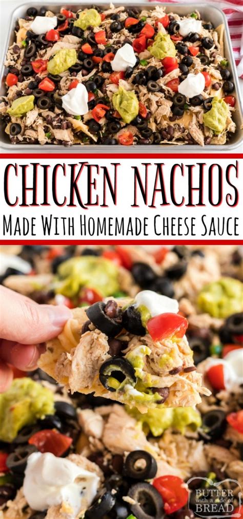 Chicken Nachos Recipe Butter With A Side Of Bread