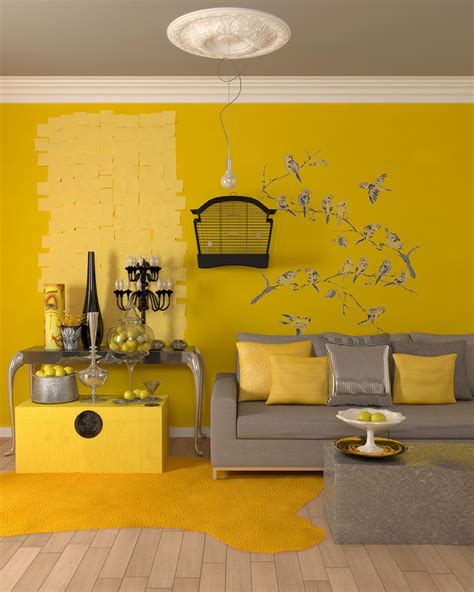 yellow living room furniture grey and yellow living room living room accents living room wall