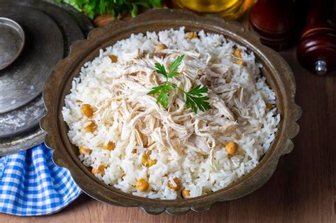 Premium Photo Traditional Delicious Turkish Food Rice With Chickpeas