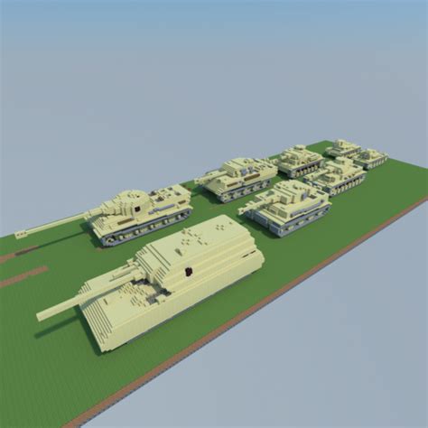 German Tank Line 15 Minecraft Project