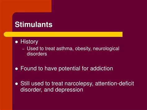 Ppt Chapter 8 Stimulants Their Effects And Common Types Powerpoint