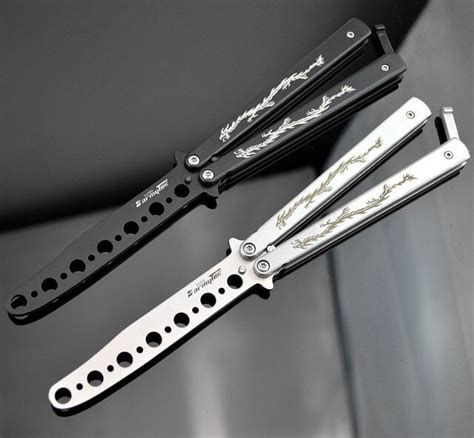 Amazing Butterfly Knife Stainless Steel T Flail Folded Knife Toys