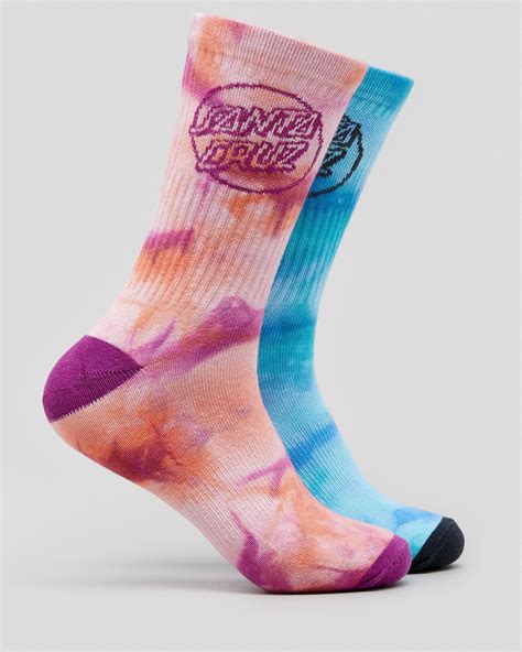 Shop Santa Cruz Dye Dot Sock 2 Pairs In Assorted Fast Shipping And Easy