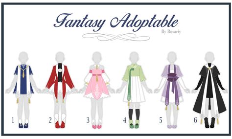 Open 16 Adoptable Fantasy Outfit 42 By Rosariy On Deviantart