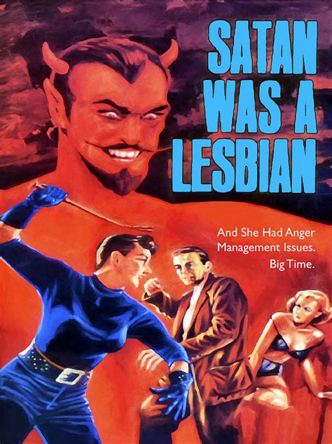 satan was a lesbian art print by dominic piperata in 2021 lesbian art vintage lesbian lesbian