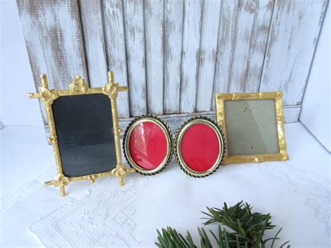 Small Picture Frames Brass Frames Oval Small Decorative Etsy