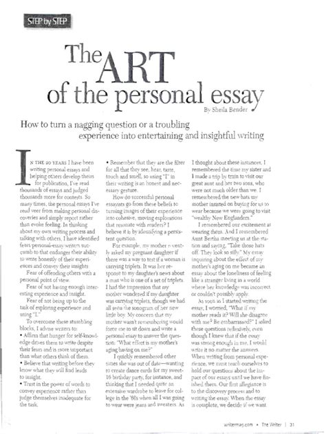 Art Of The Personal Essay Pdf Pdf