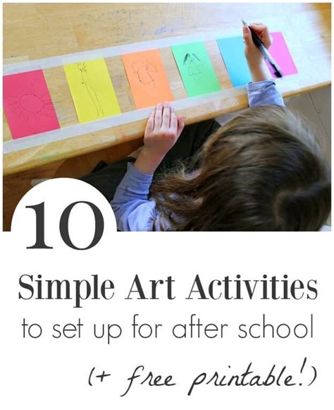 10 Simple Art Activities To Set Up For After School