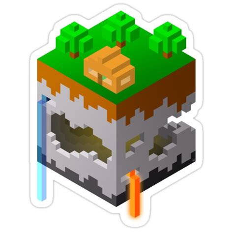 Minecraft Block Stickers By Ironmisk Redbubble