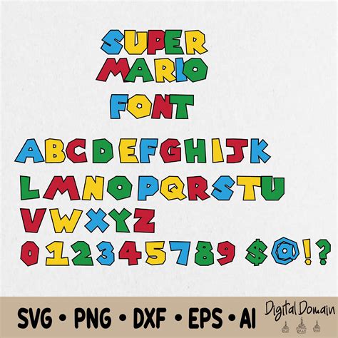 Mario Font Svg Mario Font Png Mario Letters Mario Numbers Inspire