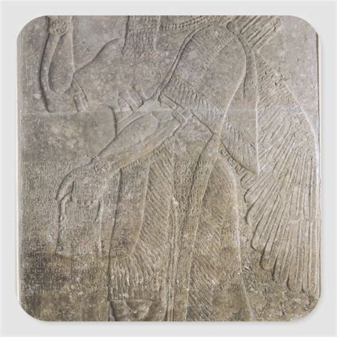 Relief Depicting A Winged Genie Square Sticker Zazzle In 2022 Tool