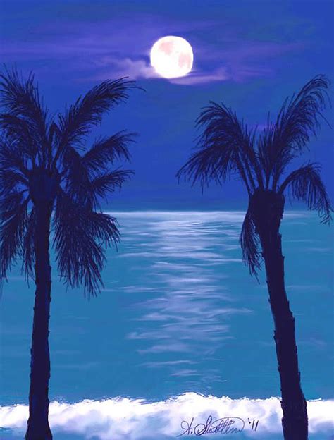 Midnight In The Tropics Painting By Amy Scholten Pixels