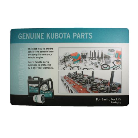 Kubota Genuine Kubota Parts Counter Mat Kub233