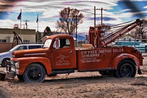 Old Towing Tow Truck Trucks Truck Cranes